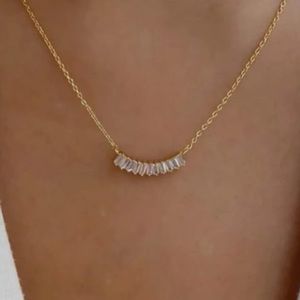 Rhinestone Necklace Golden Chain